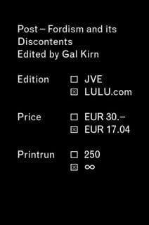 postfordistanditsdiscontents Post-Fordism and its discontents publication